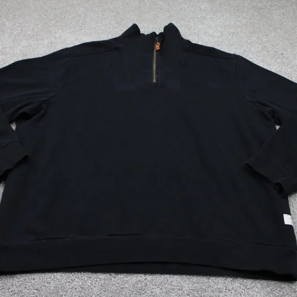 Frye and Co Sweatshirt Adult 2XL XXL Black 1/4 Zip L/S Pullover Sweatshirt q zip - Picture 2 of 15